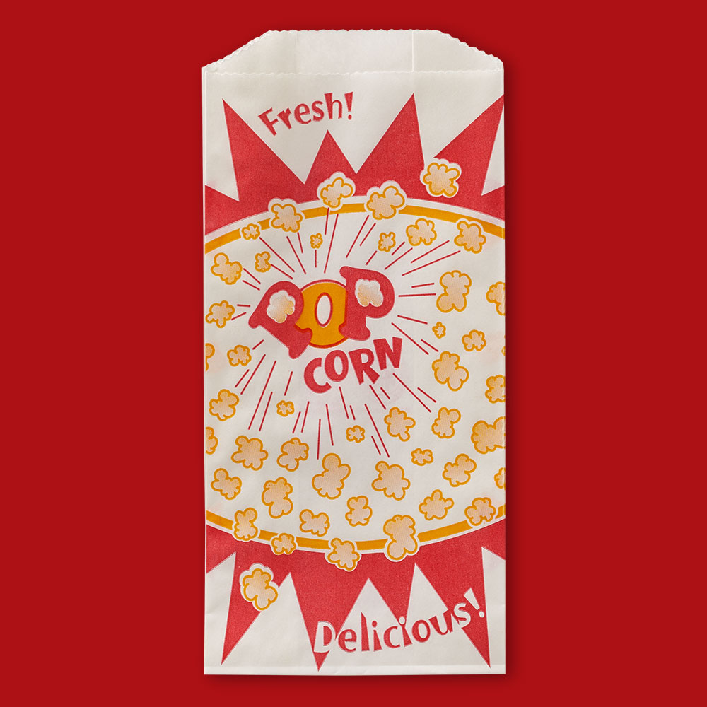 4" x 2-1/2" x 8-1/4" 1-1/2 Pound Fresh Popcorn Bags