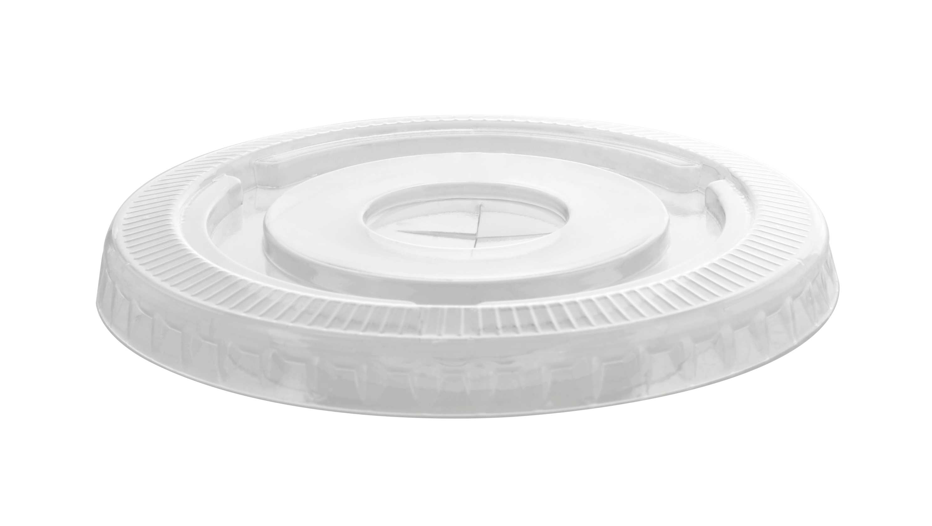 PETE Flat Lid w/Slot for Fineline 9oz Tall and 10oz PETE Cups