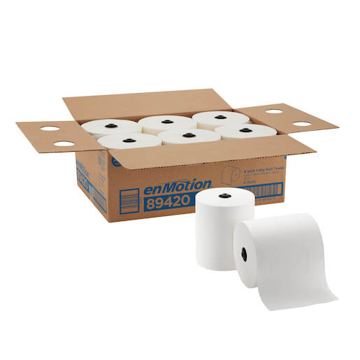 enMotion® White 8" 1-Ply Roll Towel for Recessed or Impulse 8