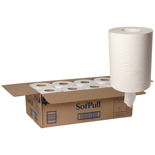 7.8"x12" SofPull® White Premium 1-Ply Junior Capacity Centerpull Towels