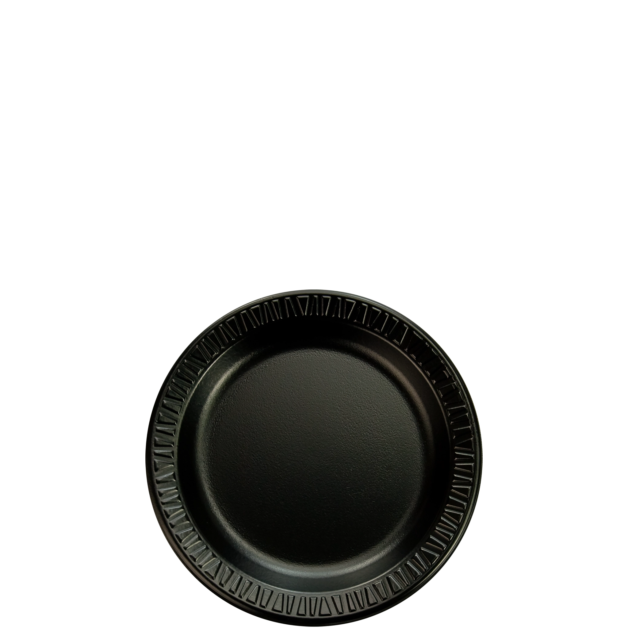 6" Laminated Foam Plate - Black