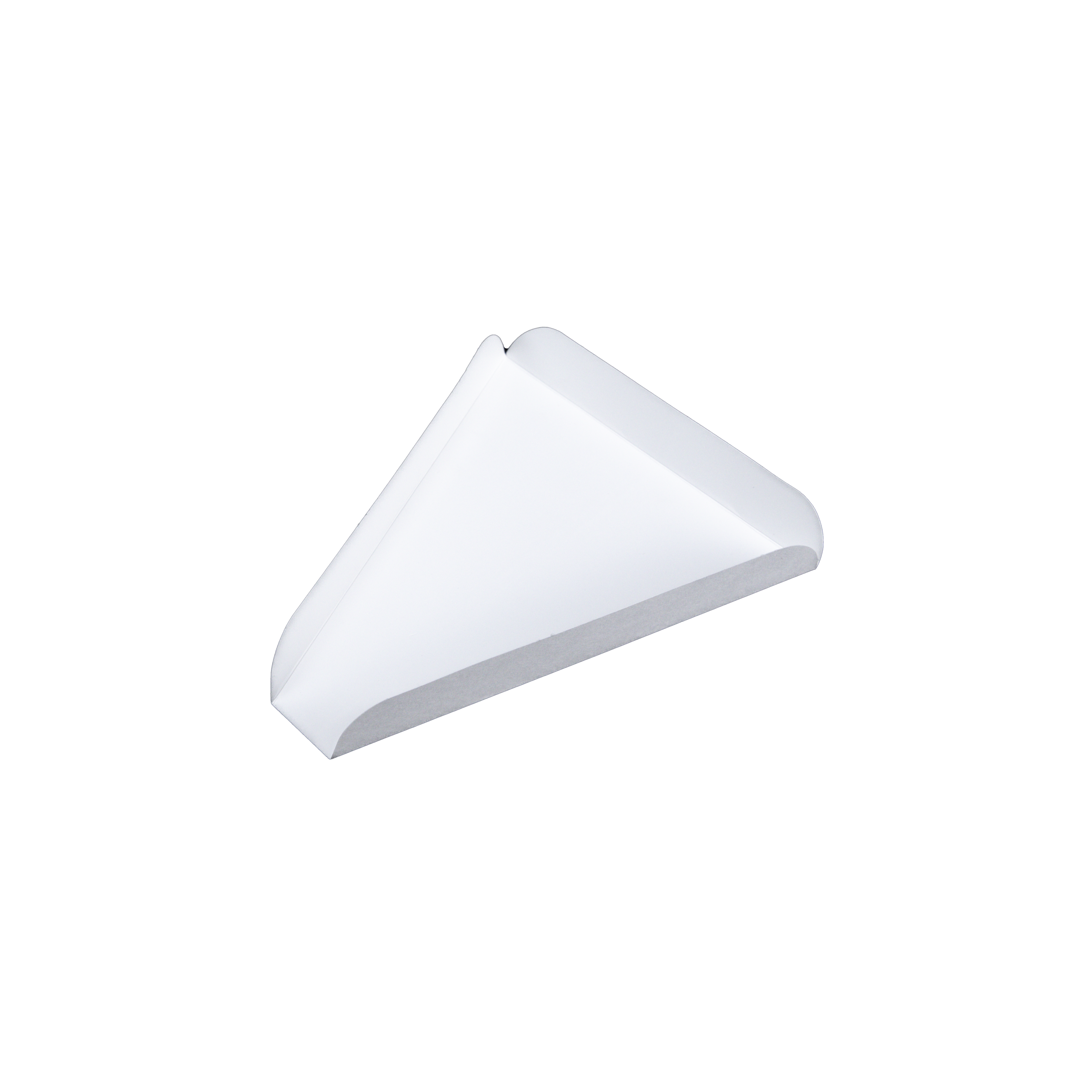 7 3/4" x 8-7/16" White Pizza Wedge Tray