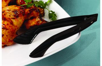 9" Black Serving Tongs