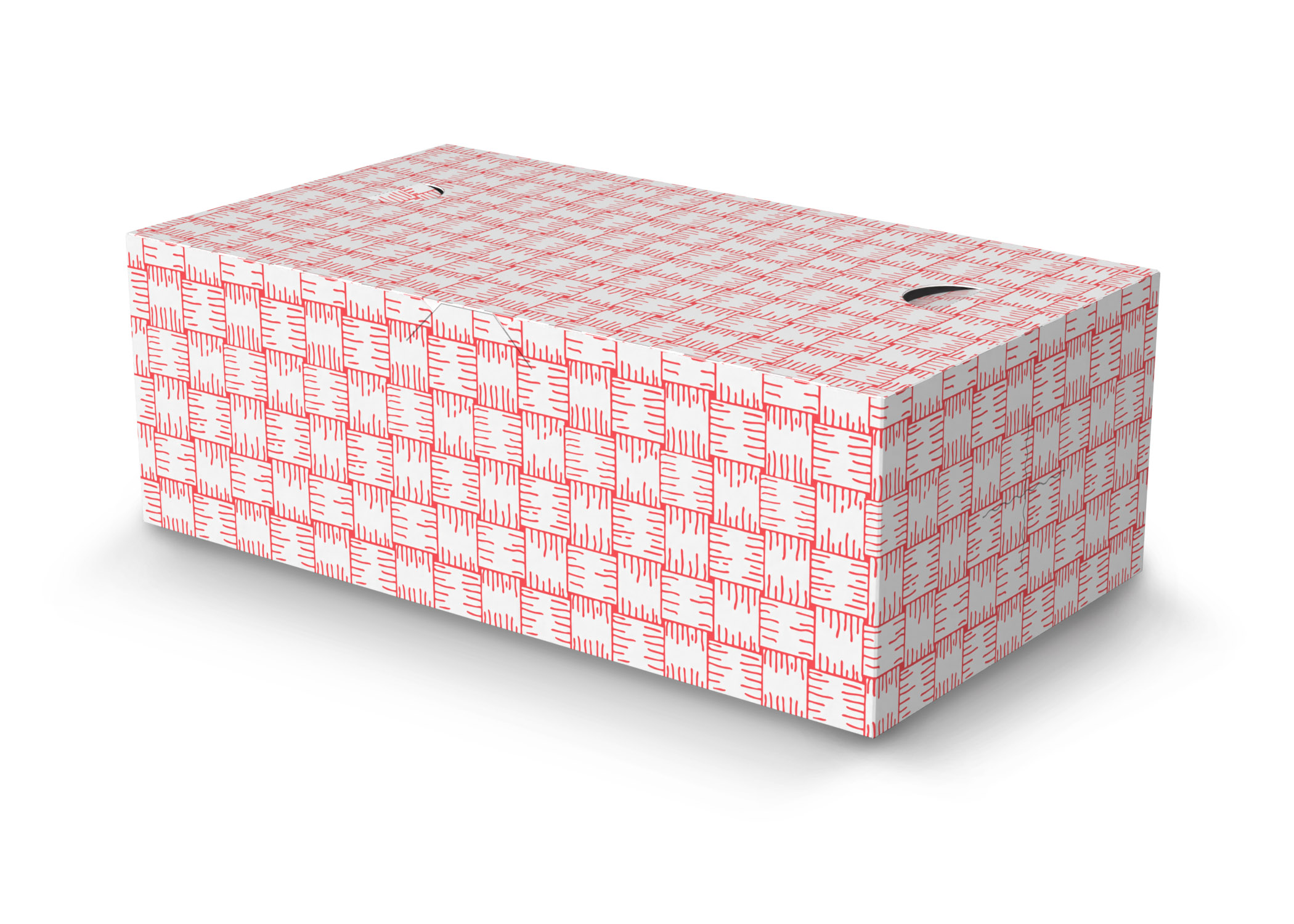 9"x5"x3" Tuck Top Basket Weave Takeout Food Boxes