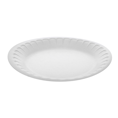 7" White Non-Laminated Foam Plate