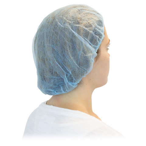 24" Blue Bouffant Cap