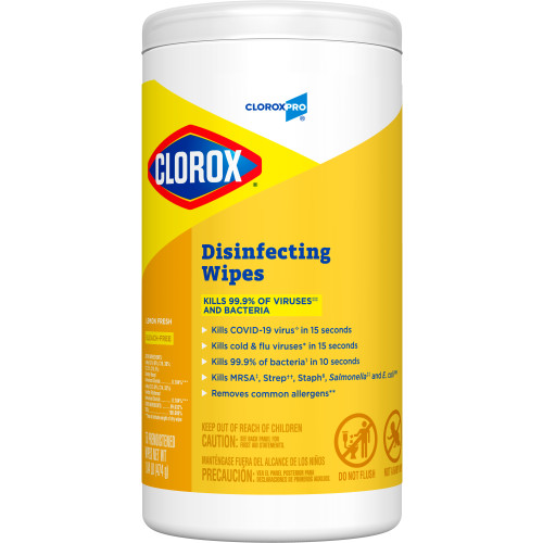 Clorox® Disinfecting Wipes - Lemon Scent - 6/75s