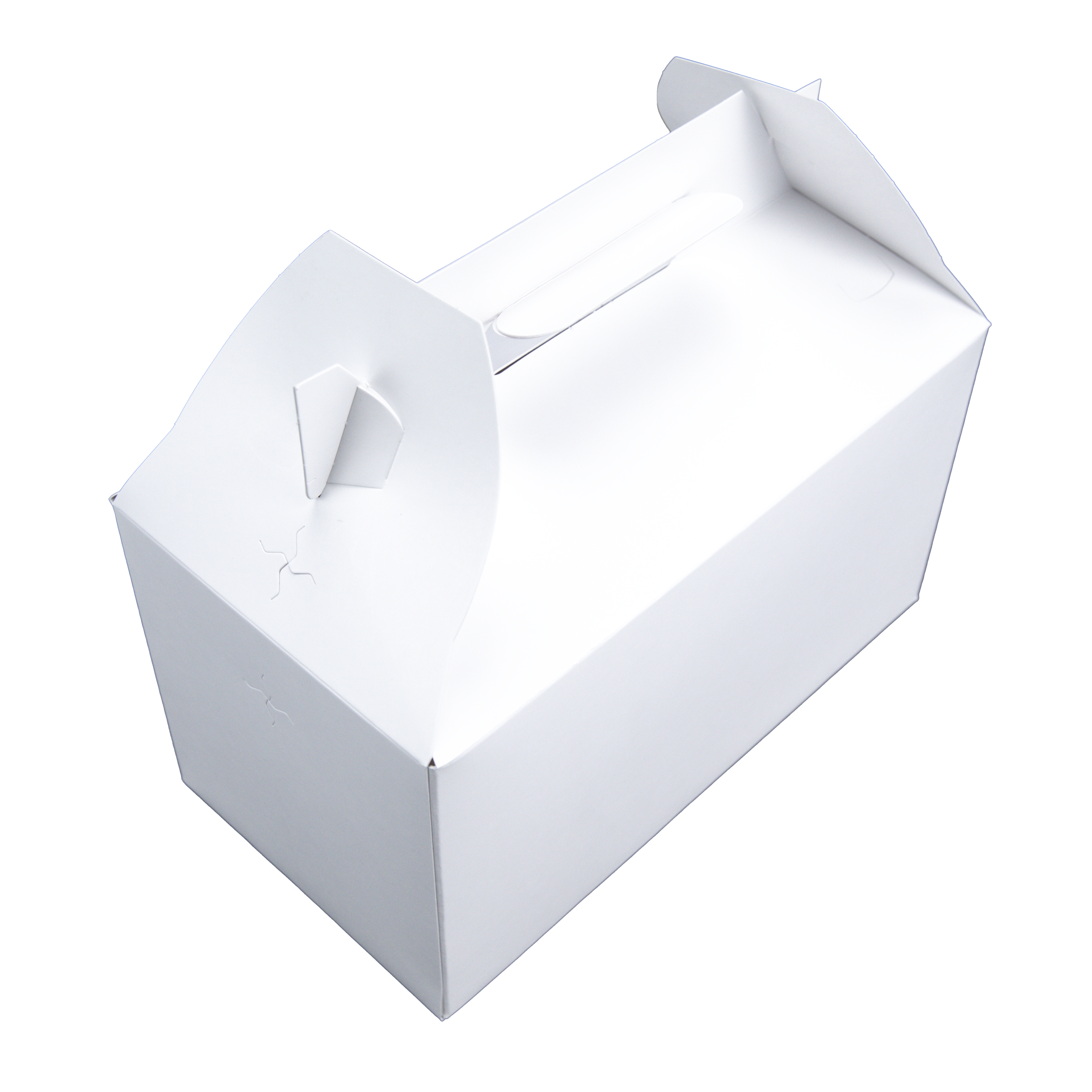 9.5"x5"x5" Automatic Barn Box with Handle-White
