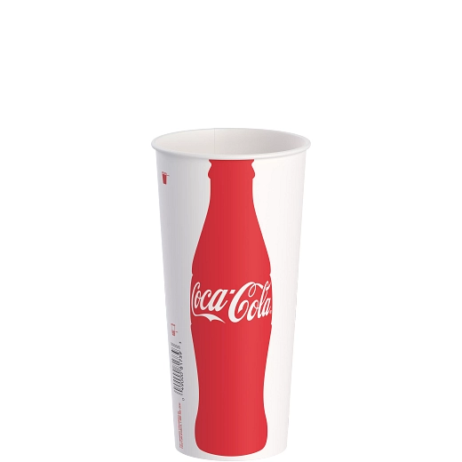 24 oz Double Sided Poly Paper Cold Cup-Coke