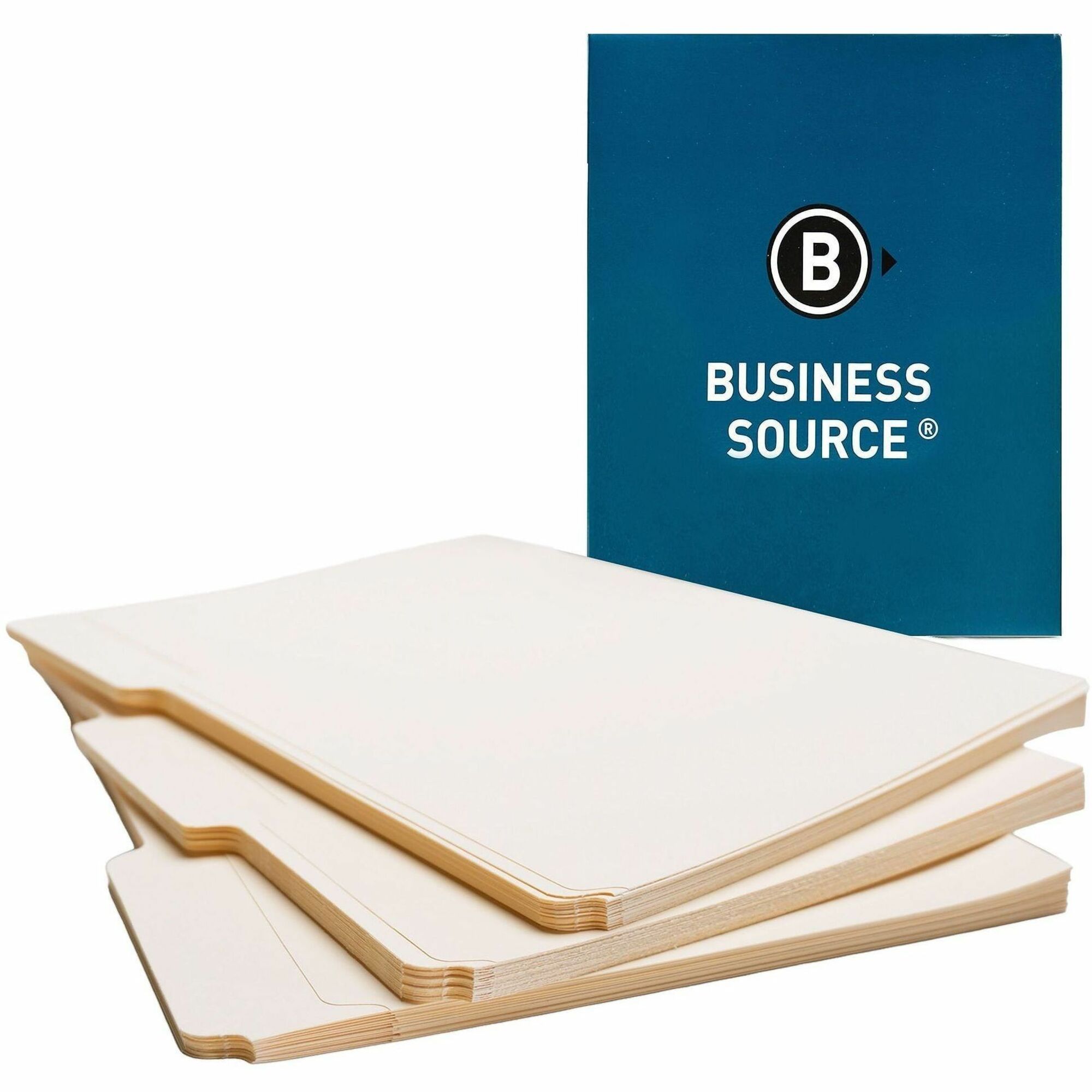 Business Source 1/3 Tab Cut Letter Tab Manila File Folder