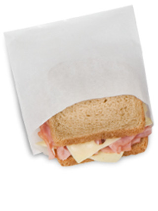 6" x 5/8" x 7" Wet Waxed Translucent Sandwich Bag WX 18