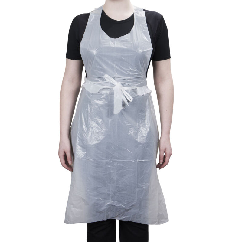 28"x46" White Light Weight Poly Aprons