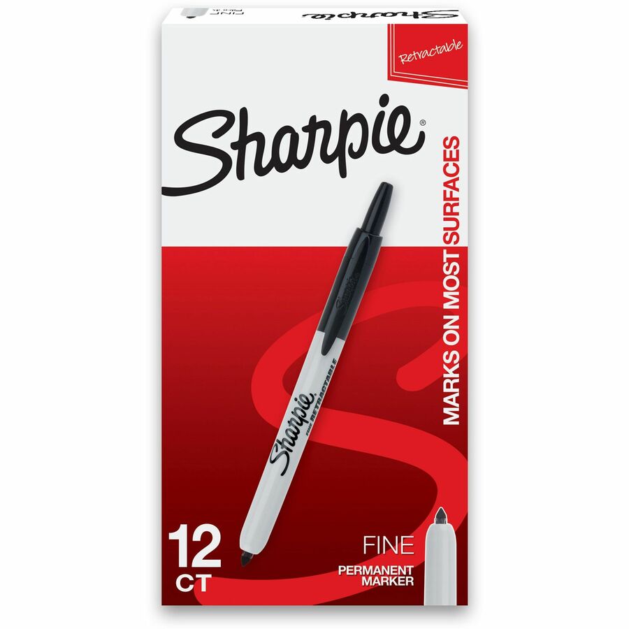 Sharpie® Retractable Fine Tip Permanent Marker-Black