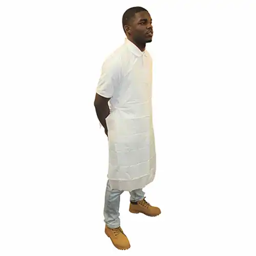 Polyethylene Apron Bib Style 28X46- White
