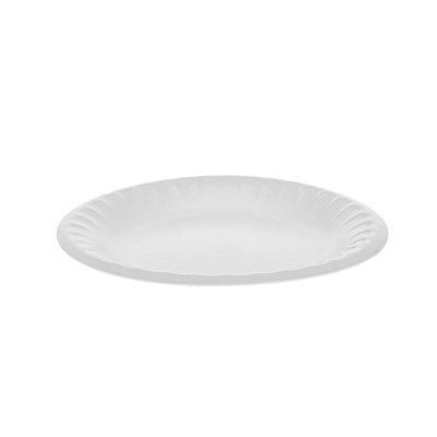 6" White Non-Laminated Foam Plate