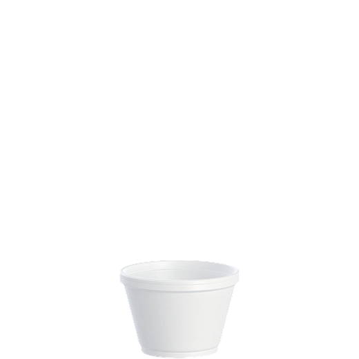 6 oz Squat White Foam Food Containers