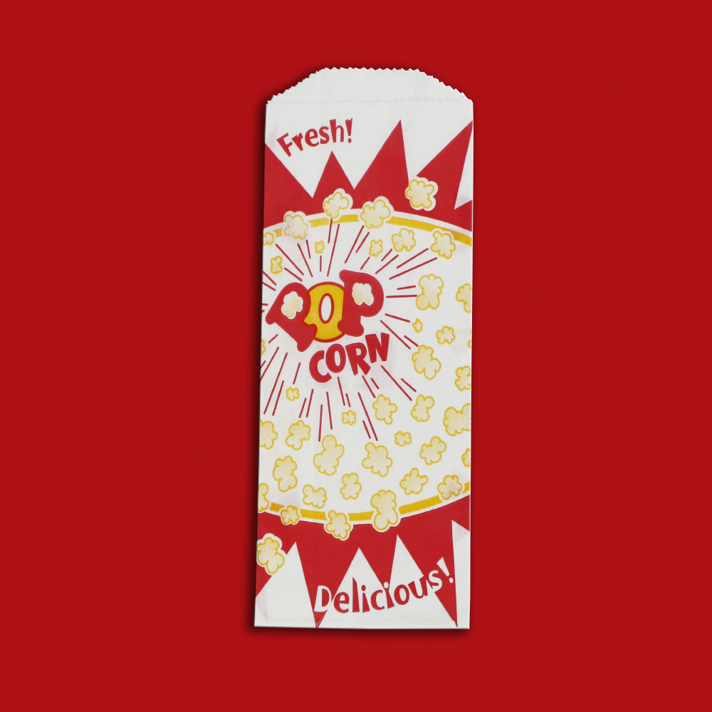 3-1/2" x 2 " x 8" 1 Pound Fresh Popcorn Bags