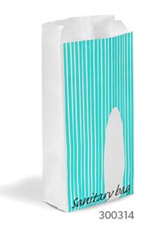 4"x2"x9" Sanitary Products Printed Disposal Bag-Green