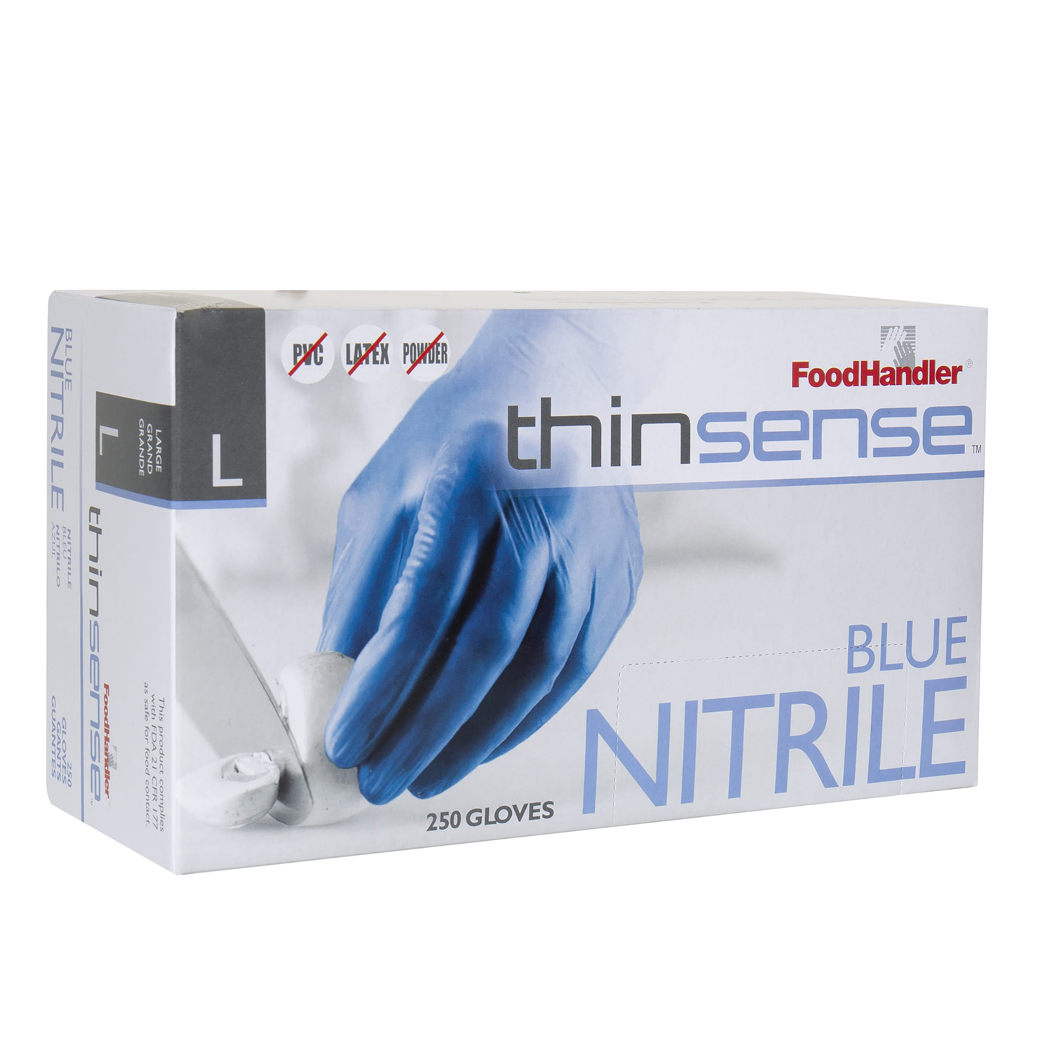Thinsense™ Blue Nitrile Powder Free Gloves-Large