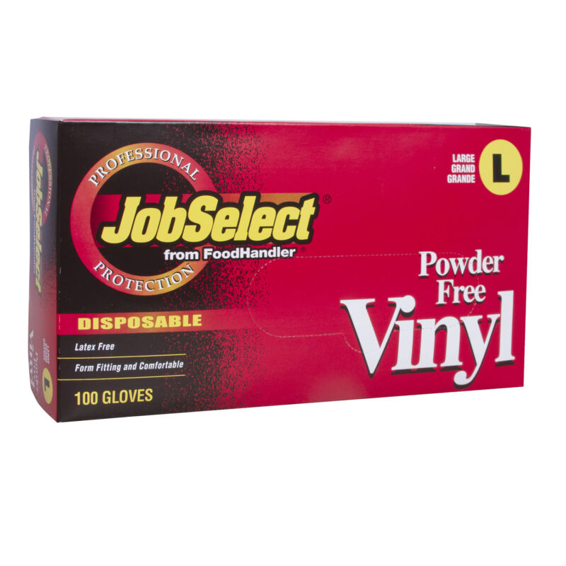 Large JobSelect® Powder-Free Vinyl Gloves