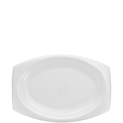 9" Quiet Classic® White Foam Oval Platters