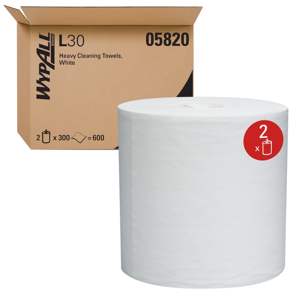 9-4/5" x 14-1/5" WypAll* L30 Center Pull Rolls