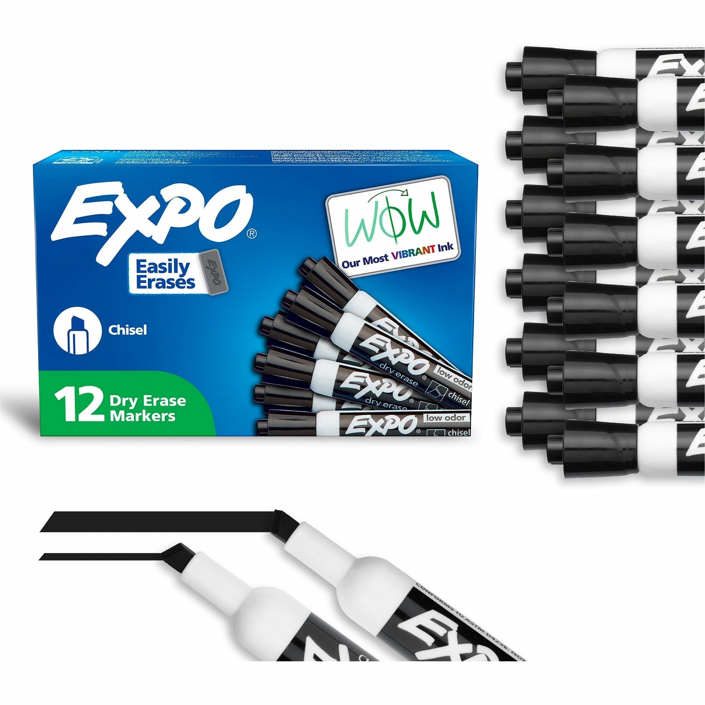 Expo® Chisel Tip Dry Erase Markers-Black