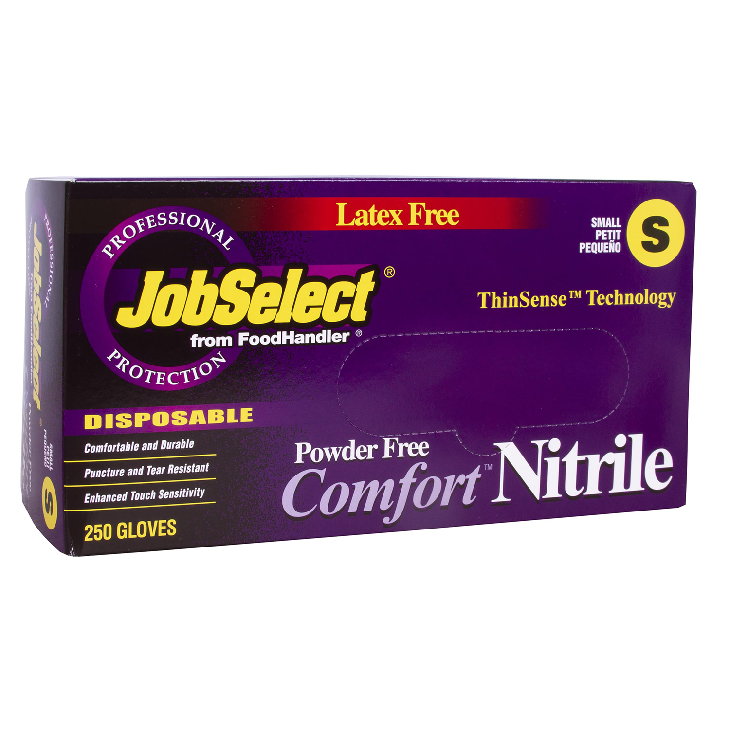 Small JobSelect® Comfort™ Grape Nitrile Gloves