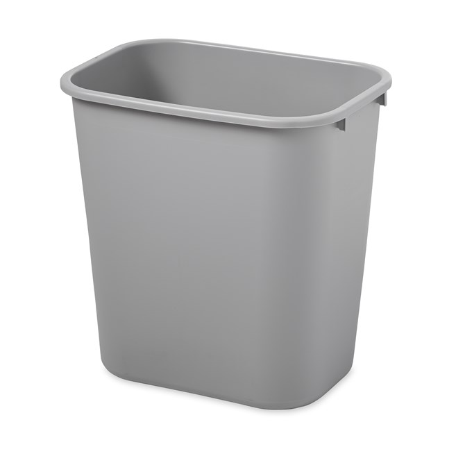 28 Qt Deskside Wastebasket - Gray