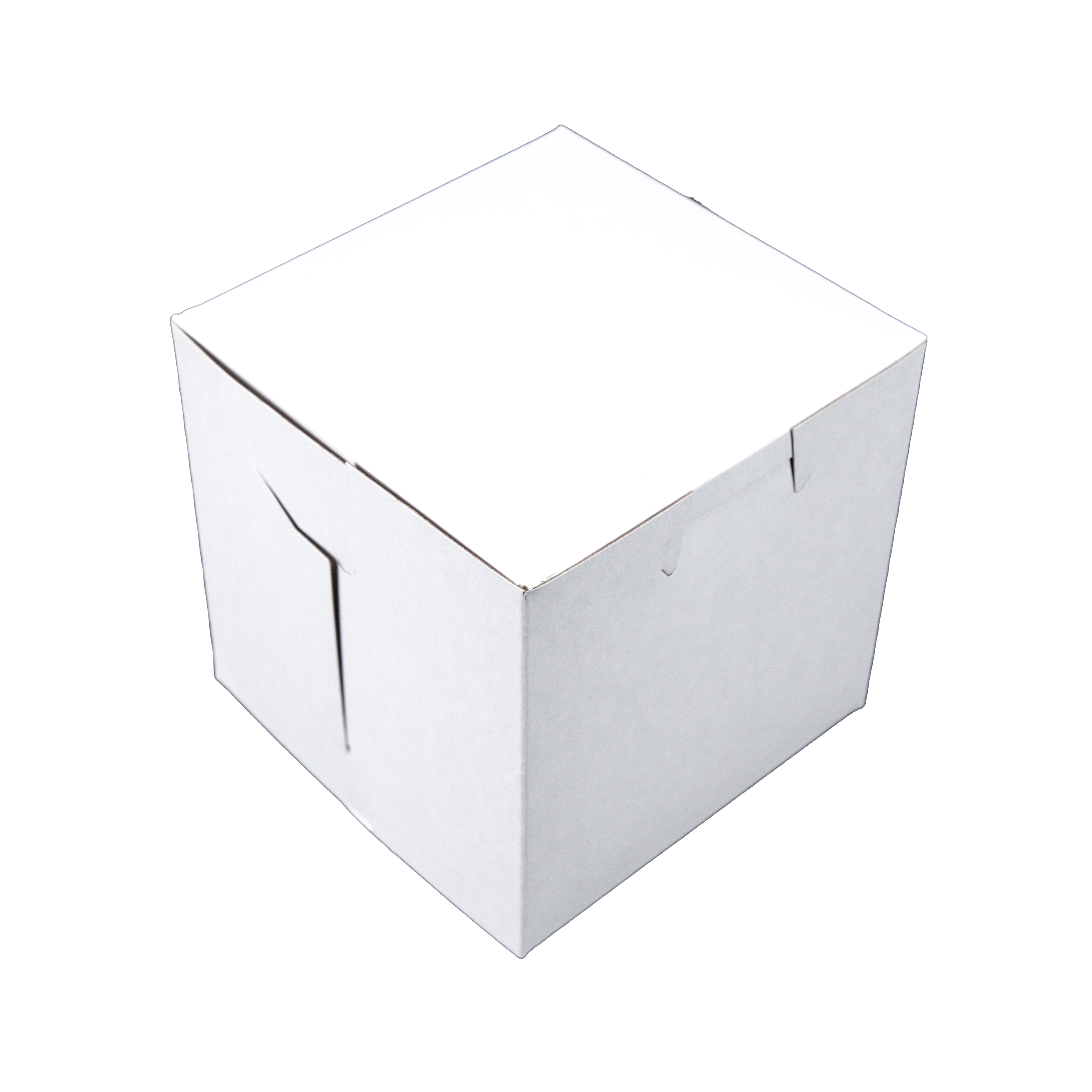 4-1/2" x 4-1/2" x 4-1/2" White Non-Window Bakery Boxes