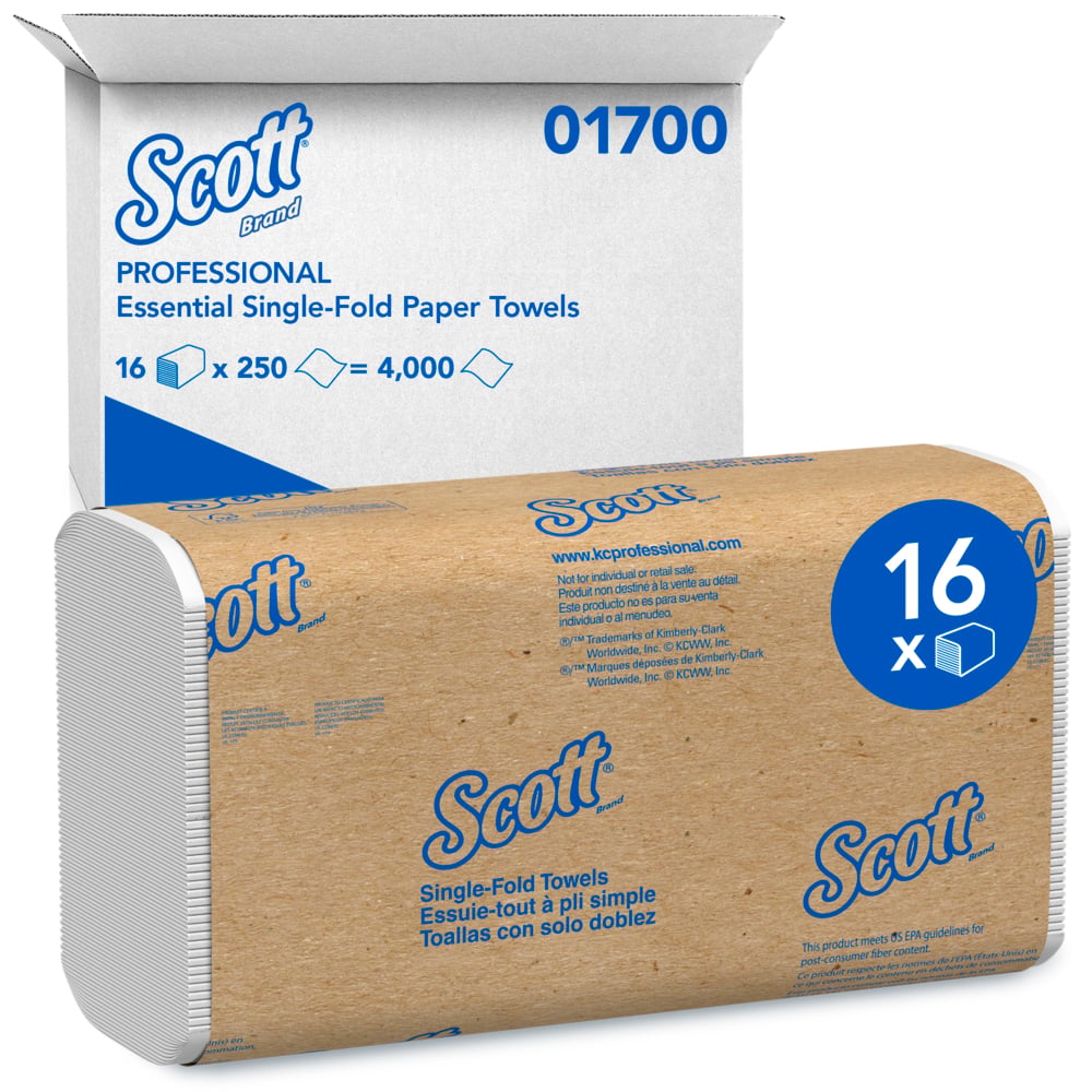 9-1/3" x 10-1/2" Scott® Singlefold Towels-White
