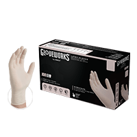Gloveworks® Latex Powder-Free Disposable Gloves - Ivory - Medium - 10/100s