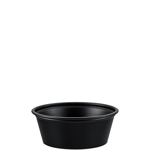1.5oz Black Plastic Souffle Cup