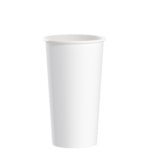 20 oz White Single Sided Poly Paper Hot Cup