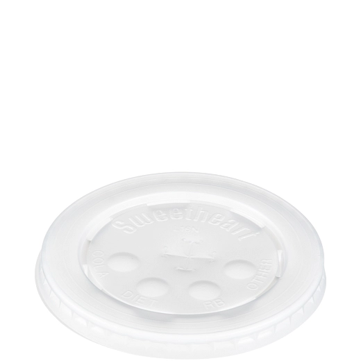 Conex® Galaxy™ Translucent Polystyrene Lid with Straw Slot F/Y16T