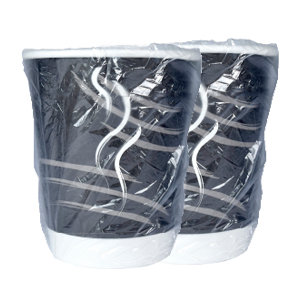 9oz Double Wall Wrapped Black Hot Cup