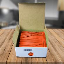 5/32" x 4" Orange Paper Twist Ties