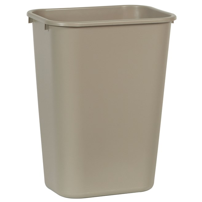 41 Qt Deskside Wastebasket - Beige