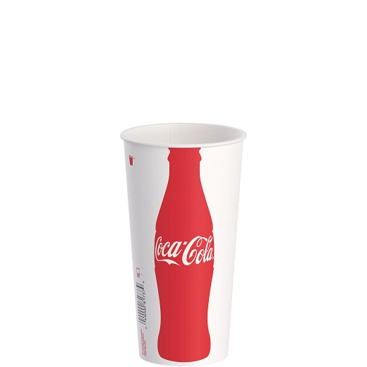 21oz Double Sided Poly Paper Cold Cup-Coke