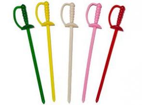 3.25" Assorted Plastic Sword Picks - 10/1000s