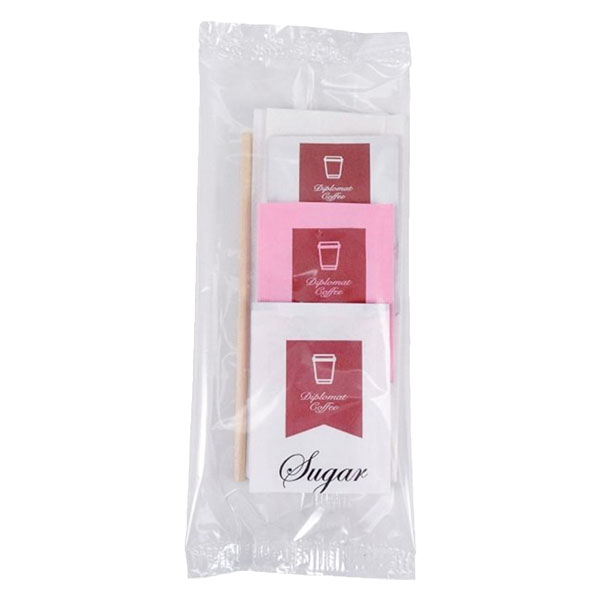 Clear Condiment Kit for Coffee Service