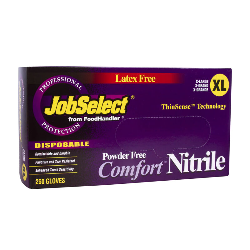 Large JobSelect® Comfort™ Grape Nitrile Gloves