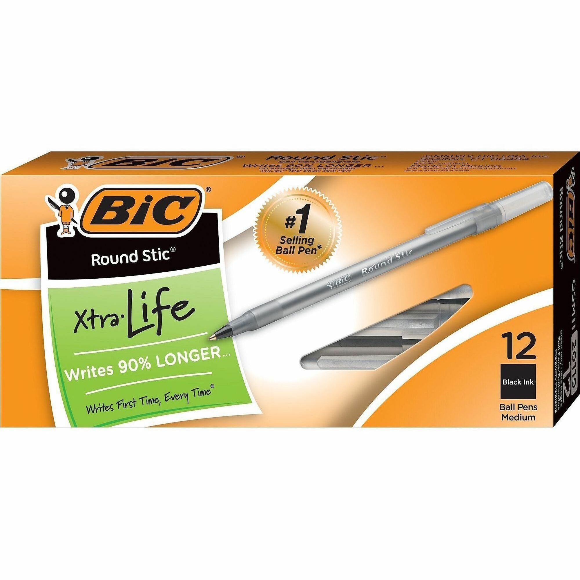 Bic® Round Stic® Ballpoint Pens-Black