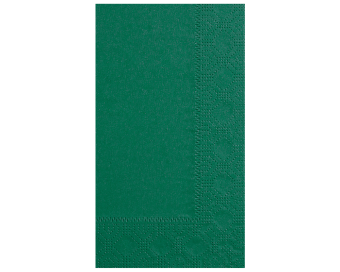 15" x 17" 2-Ply Hunter Green Dinner Napkin - 1/8 Fold