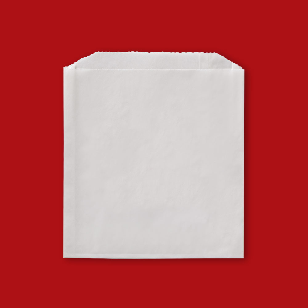 6" x 6-1/2" x 3/4" White Sandwich/Hamburger Bags