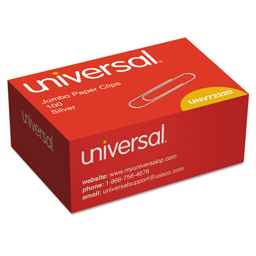 Jumbo Smooth Finish Paper Clips-Silver