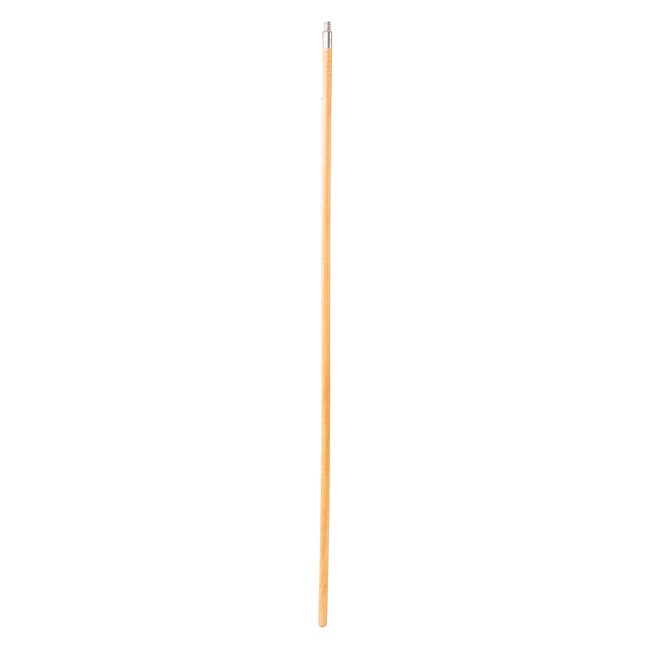 Threaded Metal Tip Wooden Broom Handle - 60”