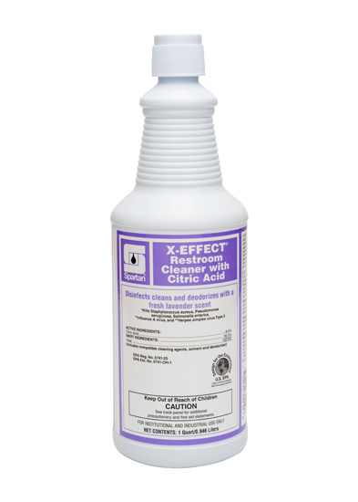 X-EFFECT® Restroom Cleaner with Citric Acid-12/1qt