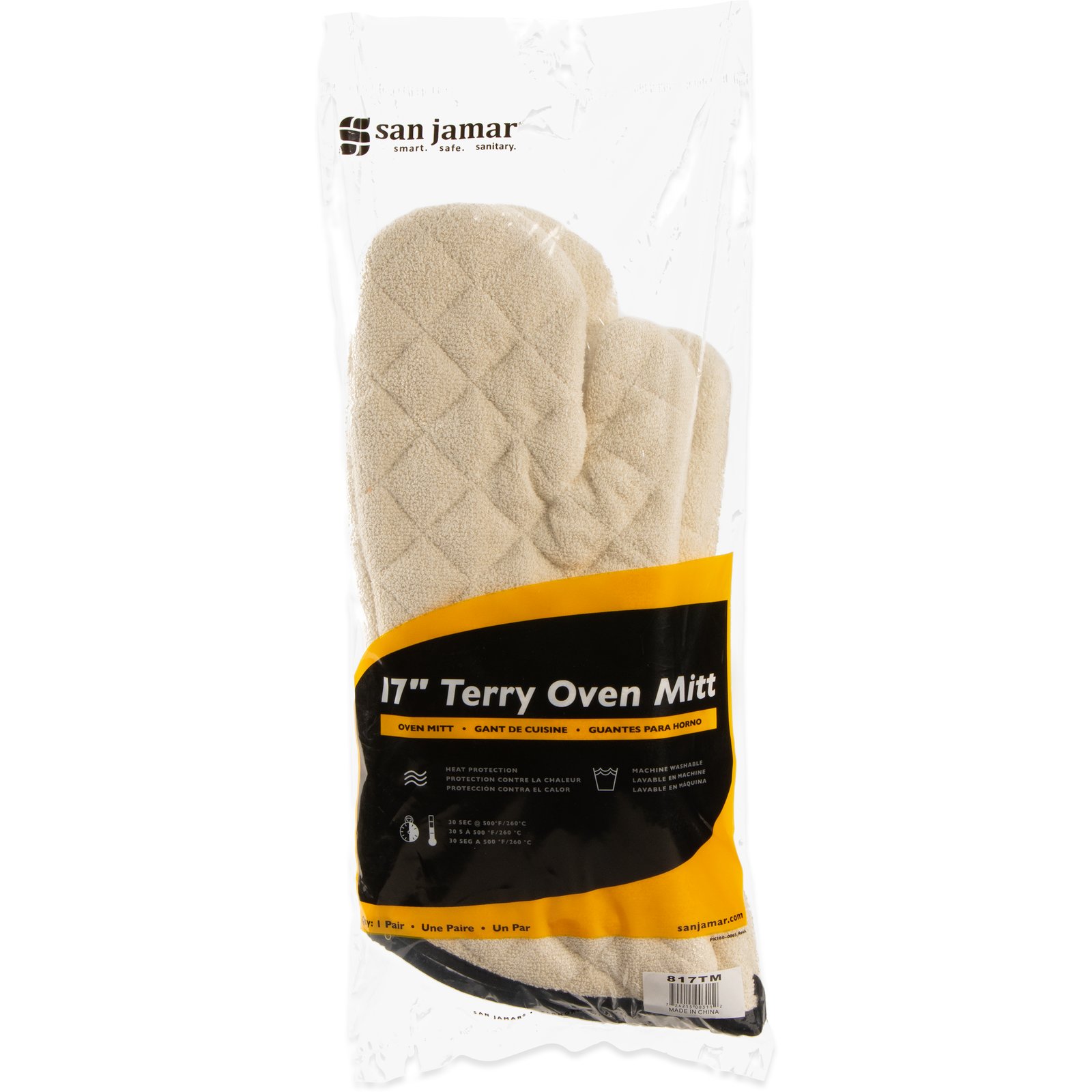 17" Terry Oven Mit-Tan