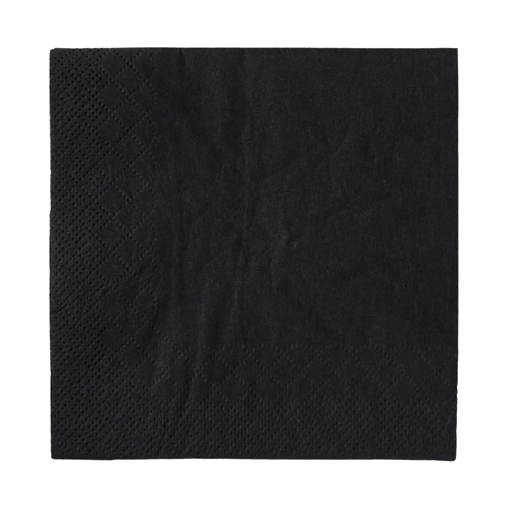 9.5"x9.5" Black Beverage Napkin